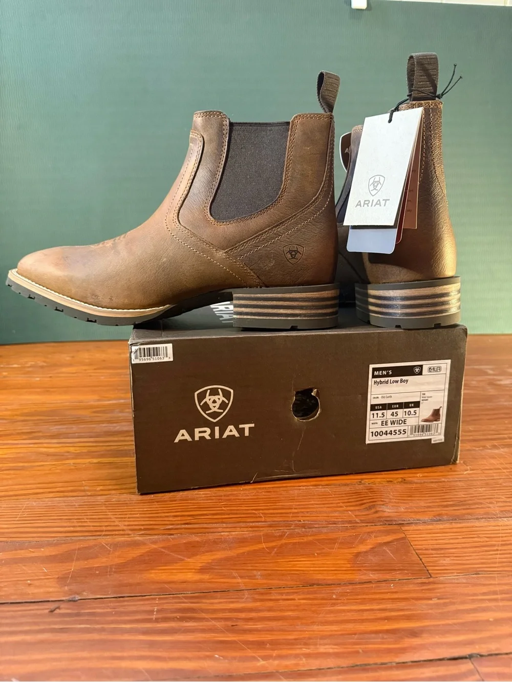 Ariat Men's Brown Leather Hybrid Low Boy Boot
